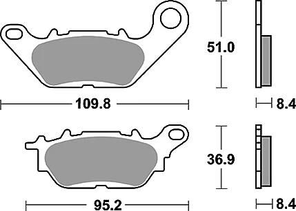 TRW -Lucas Bremsbelag MCB 812 Bremsbelag MCB 812 Bio-Standard