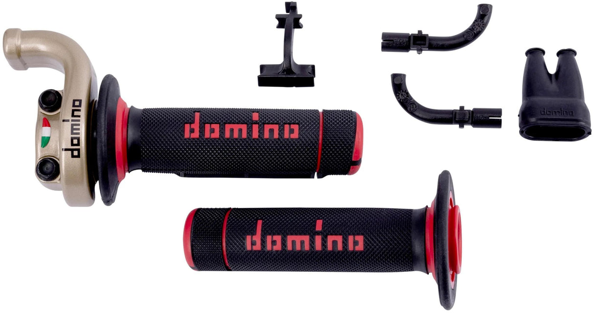 Domino Gasdrehgriffhalterung kre03 . Gasgriffe Alu Go 2-Zug m.Gummi A0