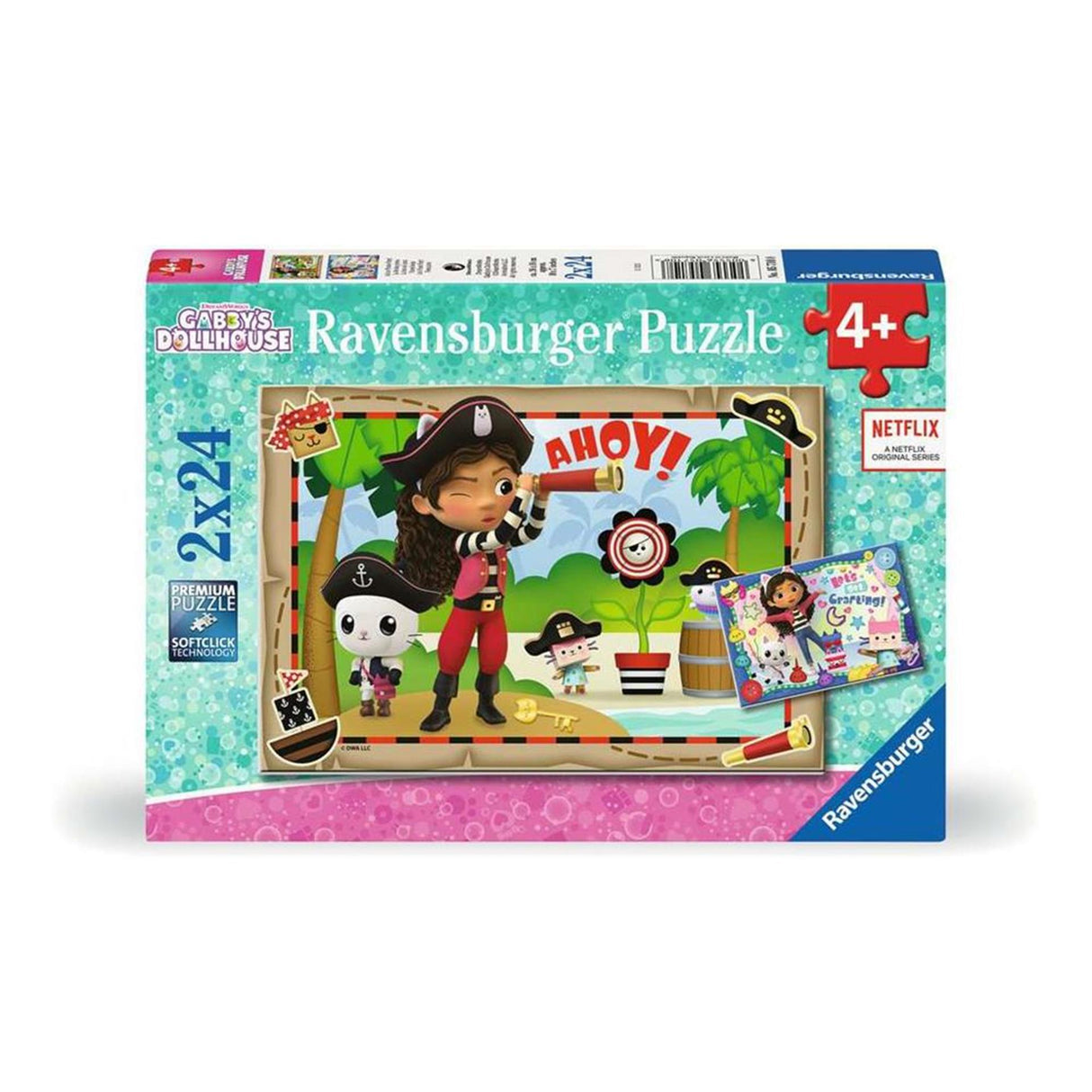 Ravensburger Gabbys Puppenhaus-Puzzle, 2x24 Teile.