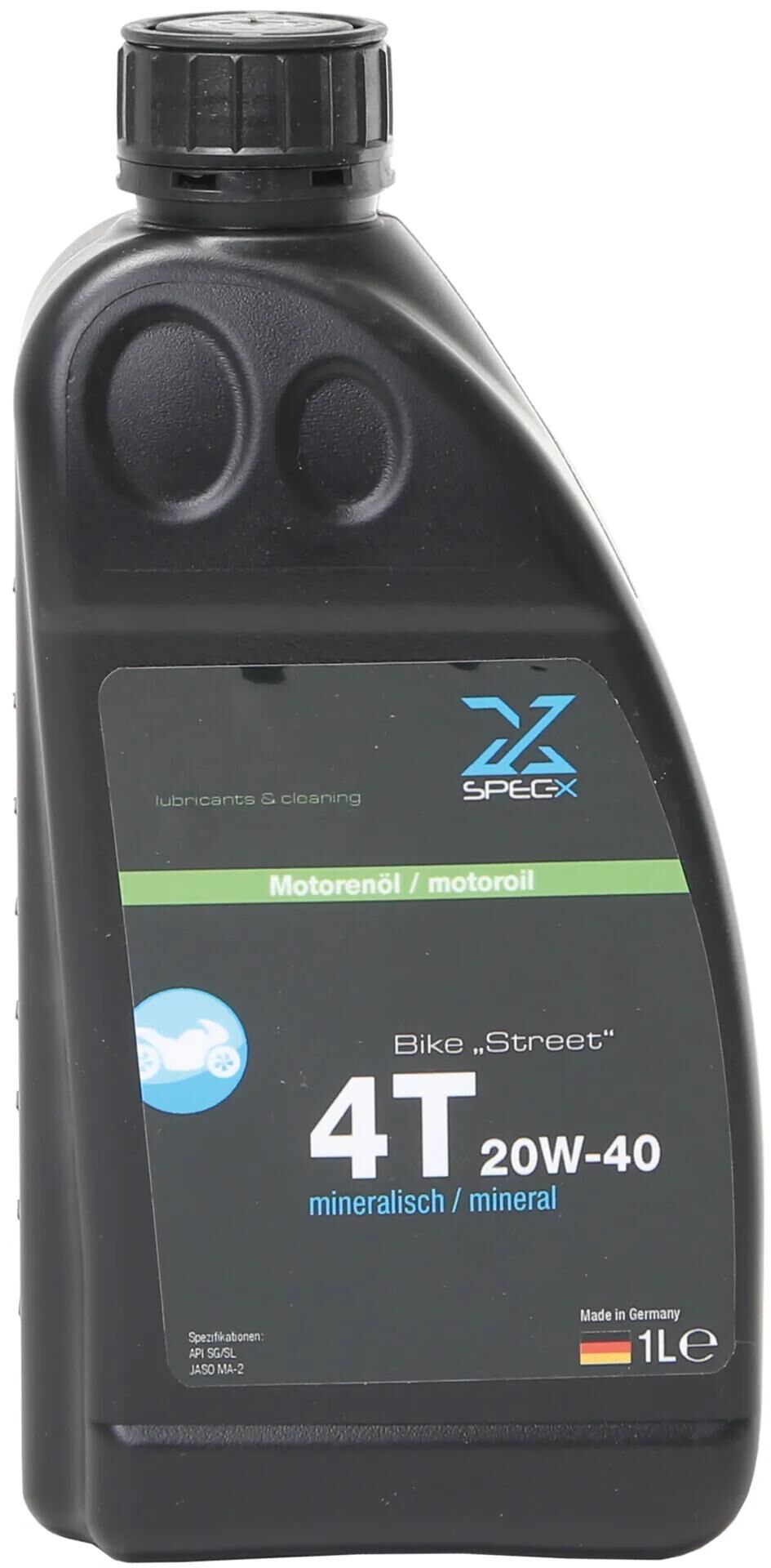 Spec-x Motoröl Fahrrad 4t Straßenmotoröl 4t 20w-40 stre 1l Fahrrad