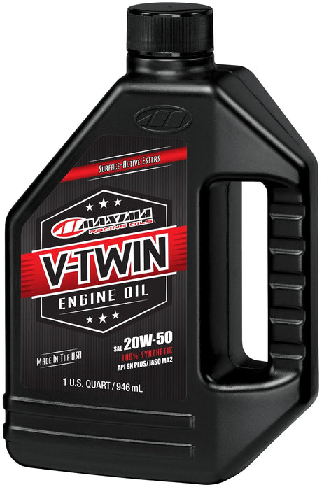 Maxima Rennöle Motoröl V-Twin vollsynthetisch. Motoröl Maxima V-Twin voll synt. 20w-50 946ml