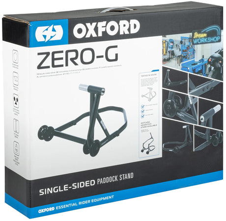 Oxford-Montagestandard, einseitiger Zero-G-Standard. Montagetest. Zer schwarz auf einer Seite