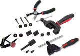 Bikeservice Kettenbrech- und Nietwerkzeug-Set Profi Montgwrkzstz Kette BST 19tlg