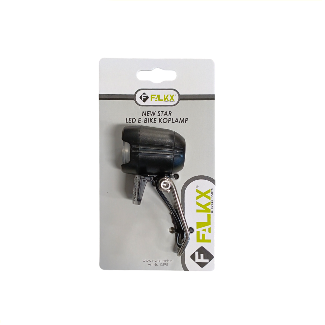 Falkx Falkx LED Bike E-Bike con cable de luz y reflector 30LX, 6V-48V (envasado colgante)