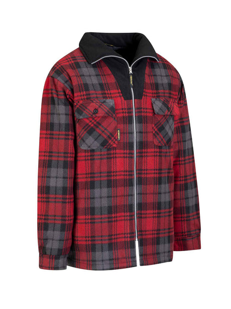 Storvik producten houthakkers fleecevest stanley thermo rood zwart 3xl