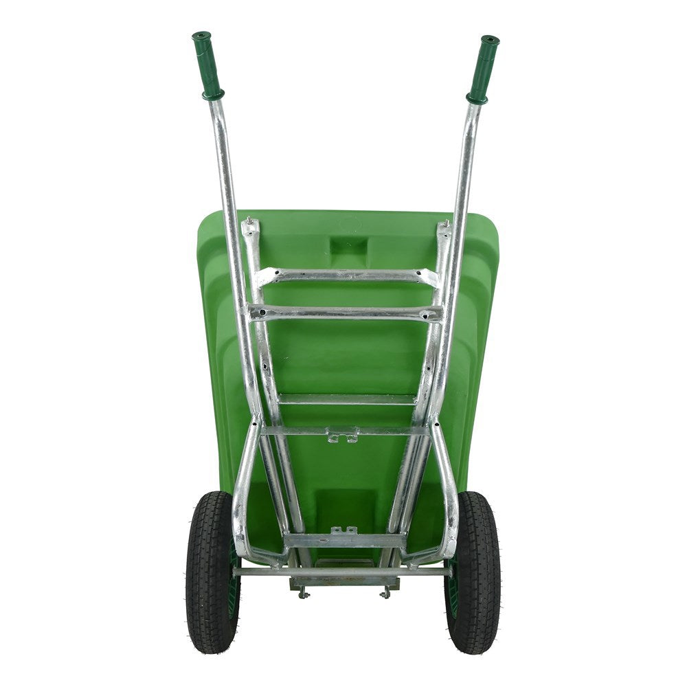 Fort producten kiep kruiwagen f s 300l groen 2 luchtwiel