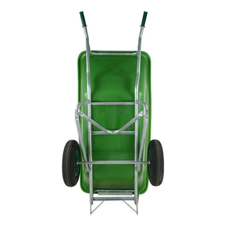 Fort Products Schubkarre F S 500l, grün verzinkte Basis, 2 Lufträder
