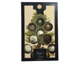 Decoris Weihnachtskugeln Mix Glas 12 Stück natur