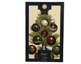 Decoris Weihnachtskugeln Mix Glas 12 Stück Weihnachtsfarbe