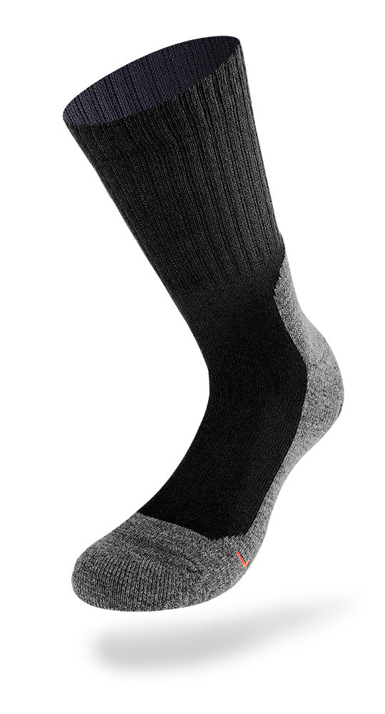 Lenz Walking Socken Trekking 5.0 Polyester schwarz 2 Paare der Größe 42-44