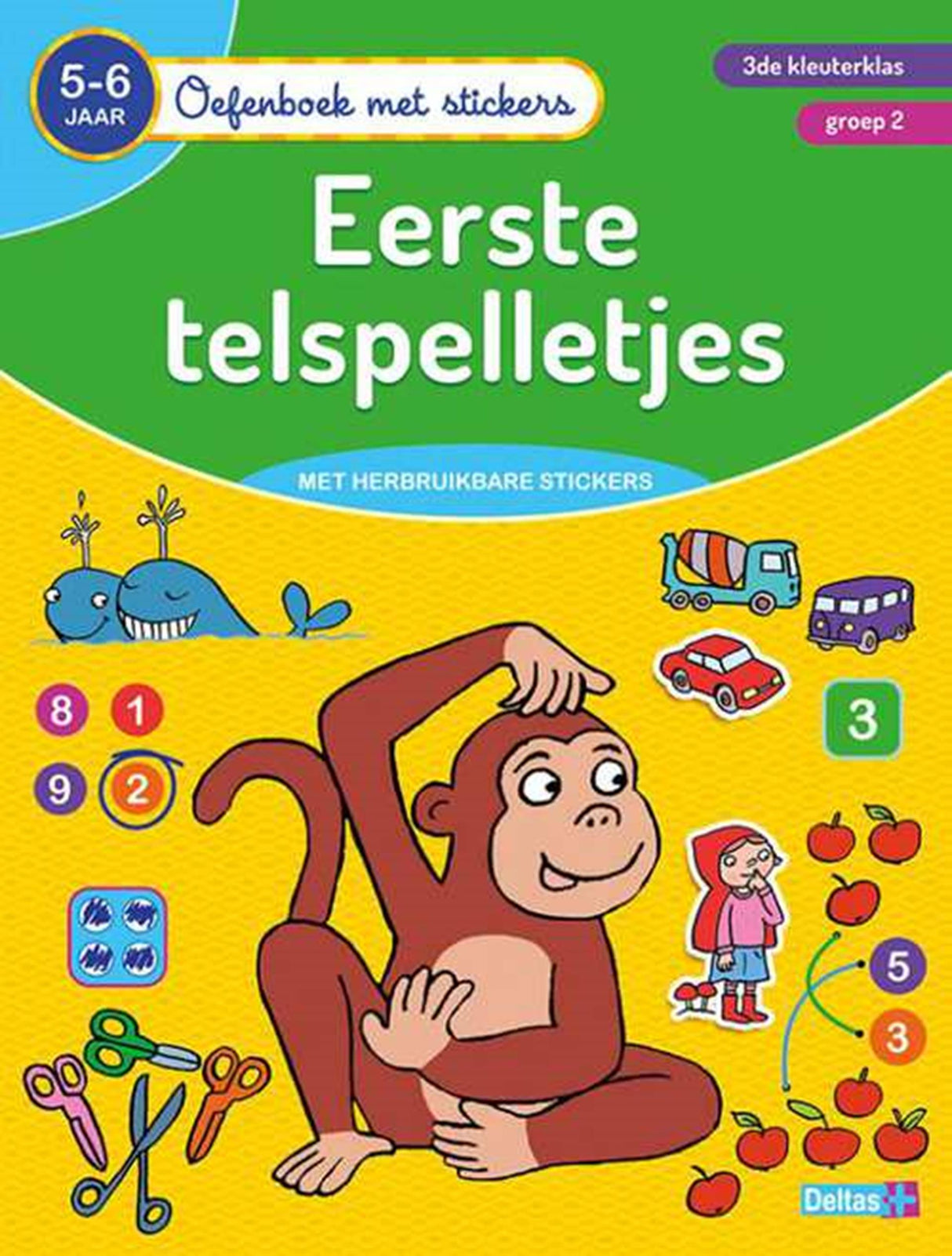 Deltas -Übungsbuch mit Aufklebern - Erste Zählspiele (5-6 Jahre)