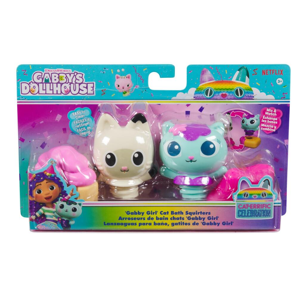 Gabby's Dollhouse, Gabby #039;s Dollhouse Badespielzeug-Set mit Pandy und Meerjungfrau-Katze
