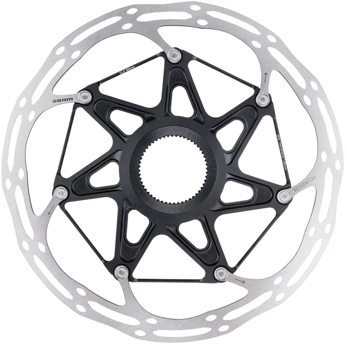 Sram-Bremsscheiben-Mittellinie x Rotor-Mittellinie x 180 mm mit Sicherungsring