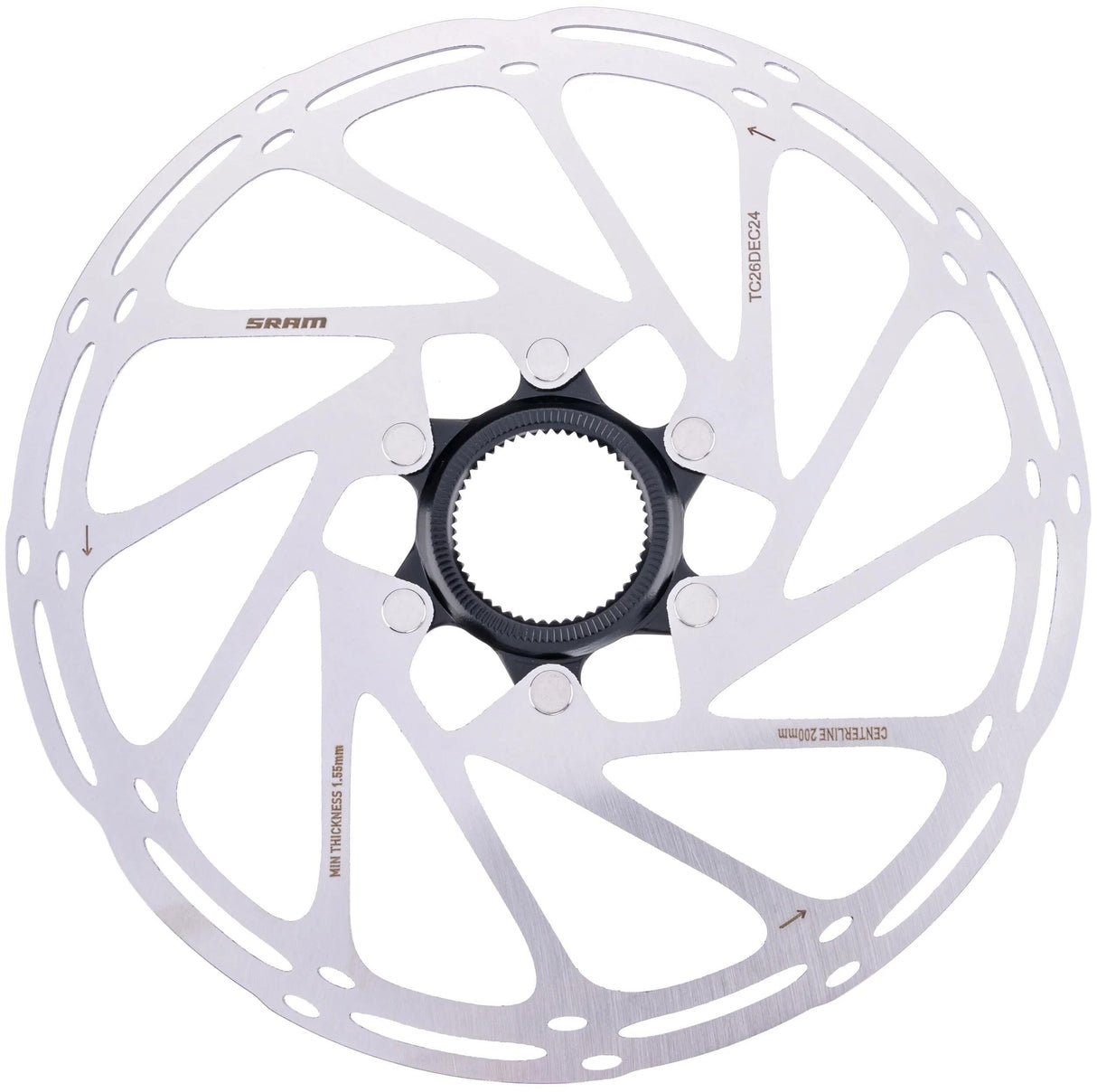 Sram-Bremsscheiben-Mittellinie, Rotor-Mittellinie 200 mm mit Sicherungsring