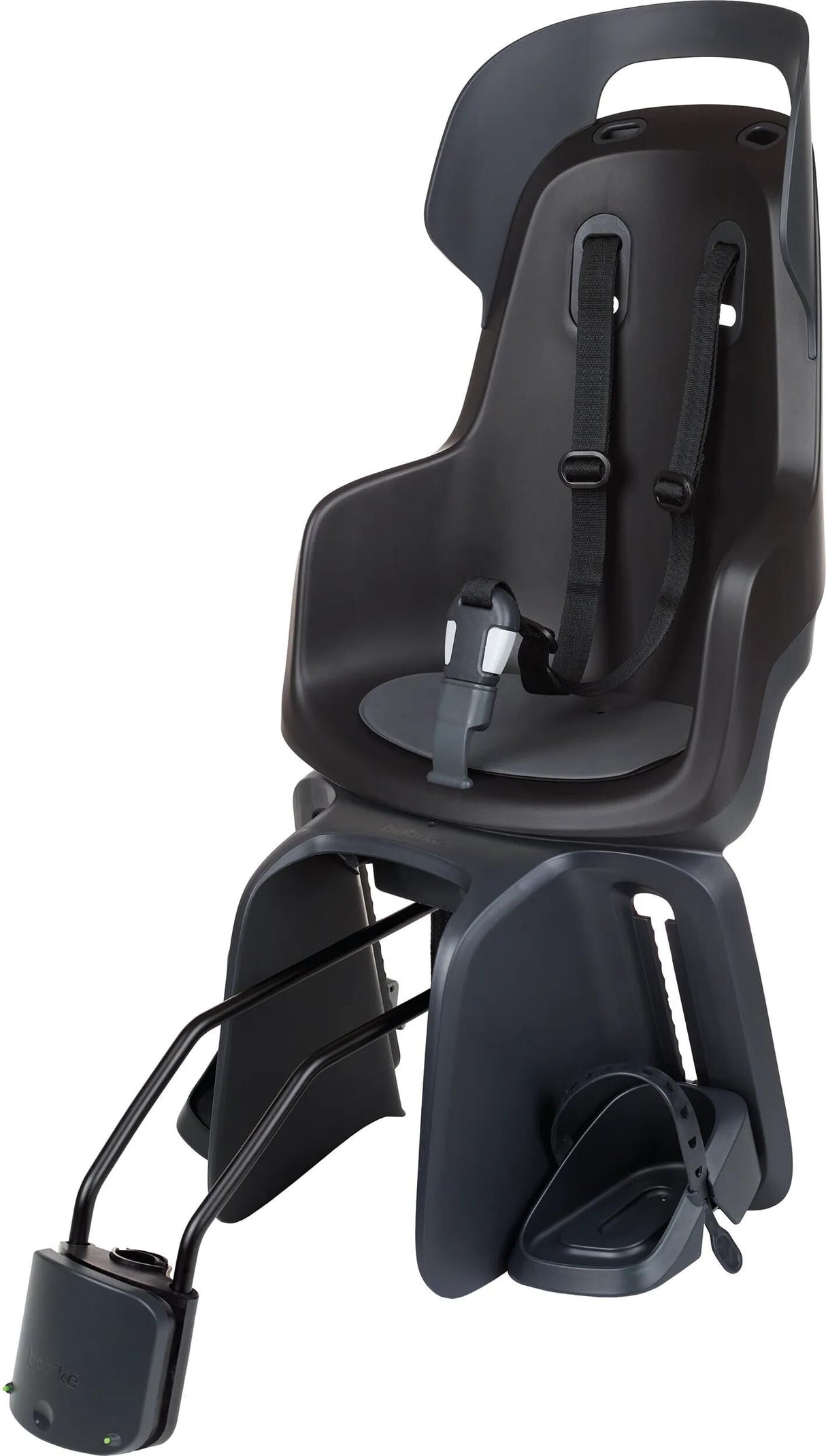 Bobike Kindersitz hinter Go Maxi RS mit Rahmenmontage (FF) und Schlafposition – Urban Black