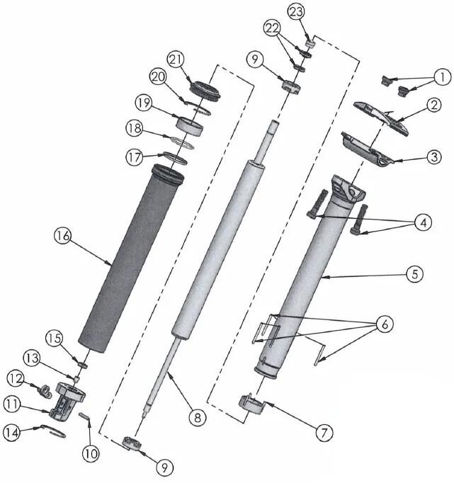 Contec Service Kit Nara Dropair DLX Kit A CT Service Kit Nara Dropair DLX Kit A 100 mm