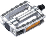Pedal -Set Ergotec 658 9 16 mit Reflektor - Silbergrau
