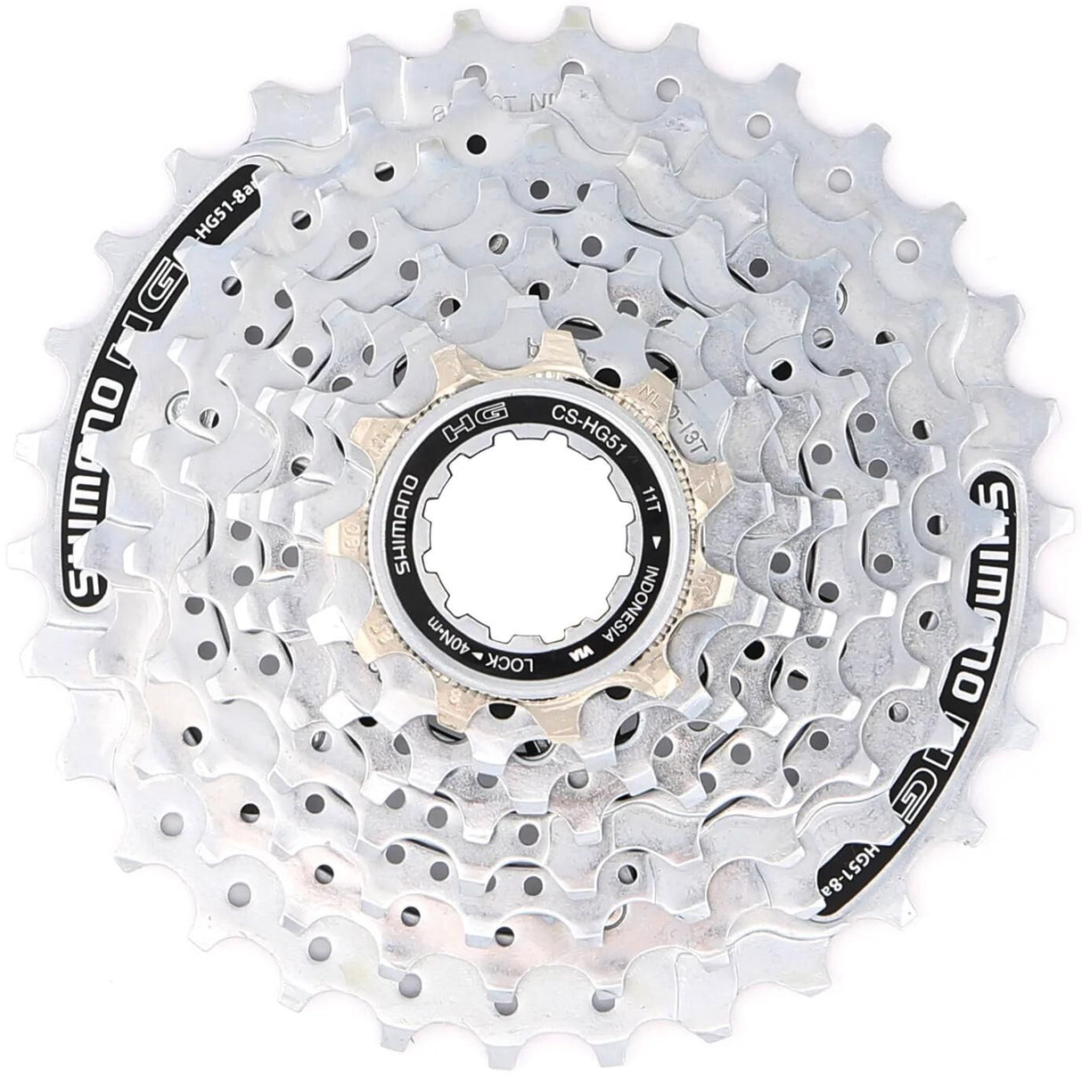 Shimano HG Kassette "CS-HG51" Cas.Procket Shim.cs-Hg51 8sp 11-30T.10pcs Pack