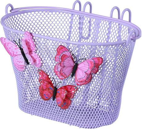 Basilikum -Jasmin -Schmetterling - Kinderradkorb - vorne oder auf der Rückseite - Lilac