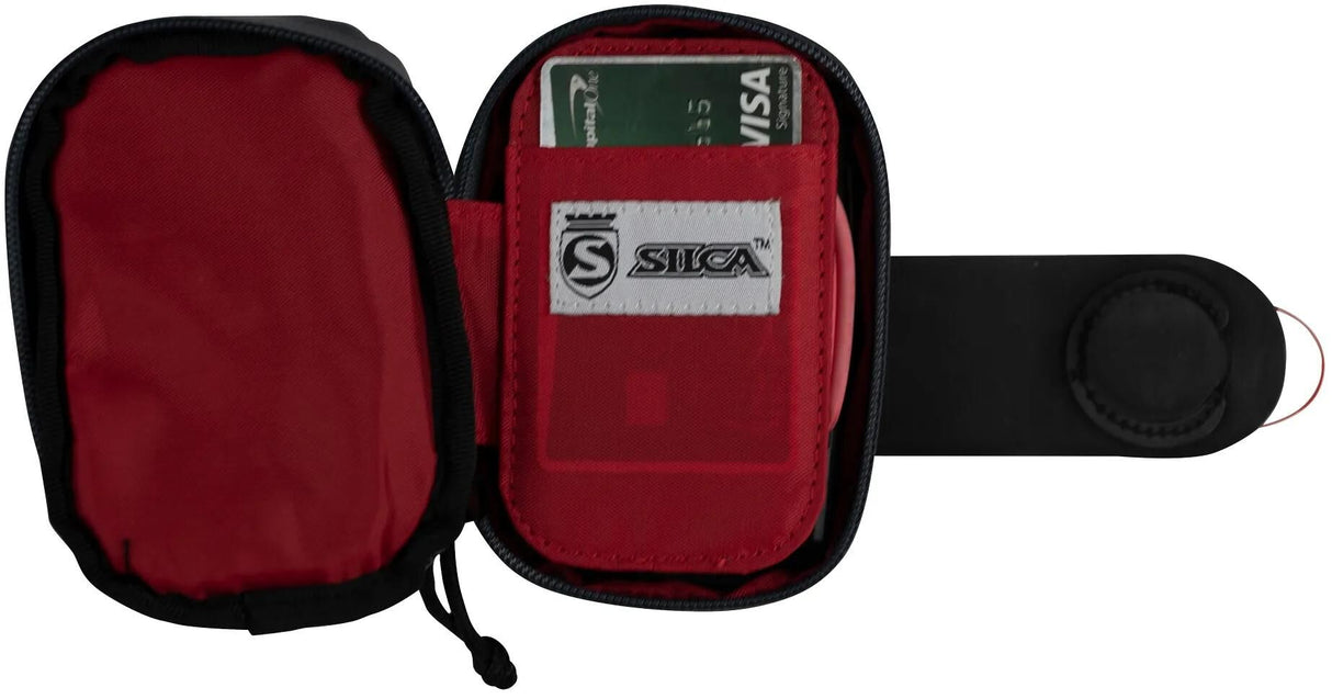 Silca Satteltasche matt Satteltasche mattschwarz rot