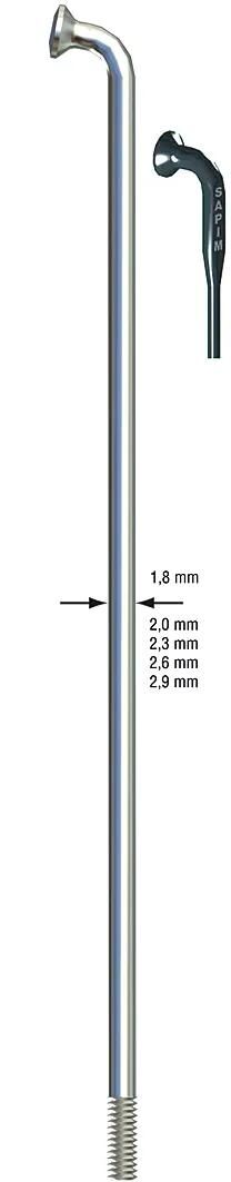 Sapim Speichenführer Speichenführer Edelstahl 2x264mm b