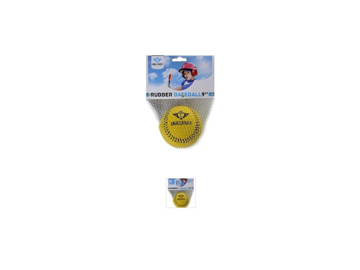 Engelhart Gummibaseball 9, Farbe Gelb im Netz
