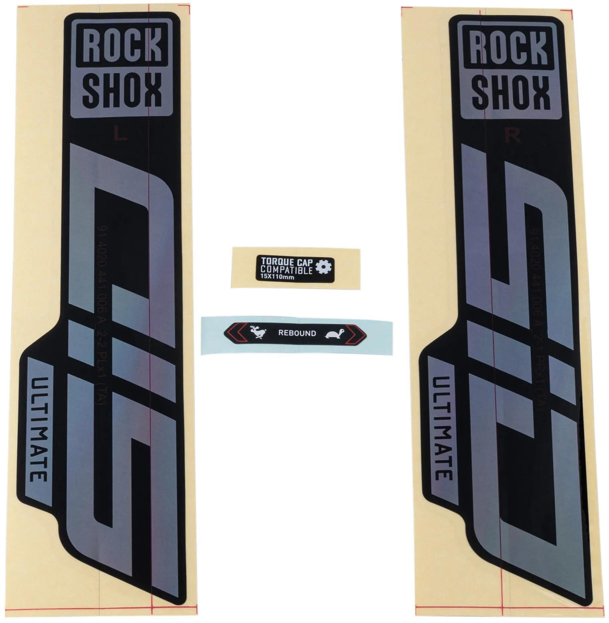 Rockshox Dekorset Signatur Series Aufkleberset RS Sid Ult. Regenbogen