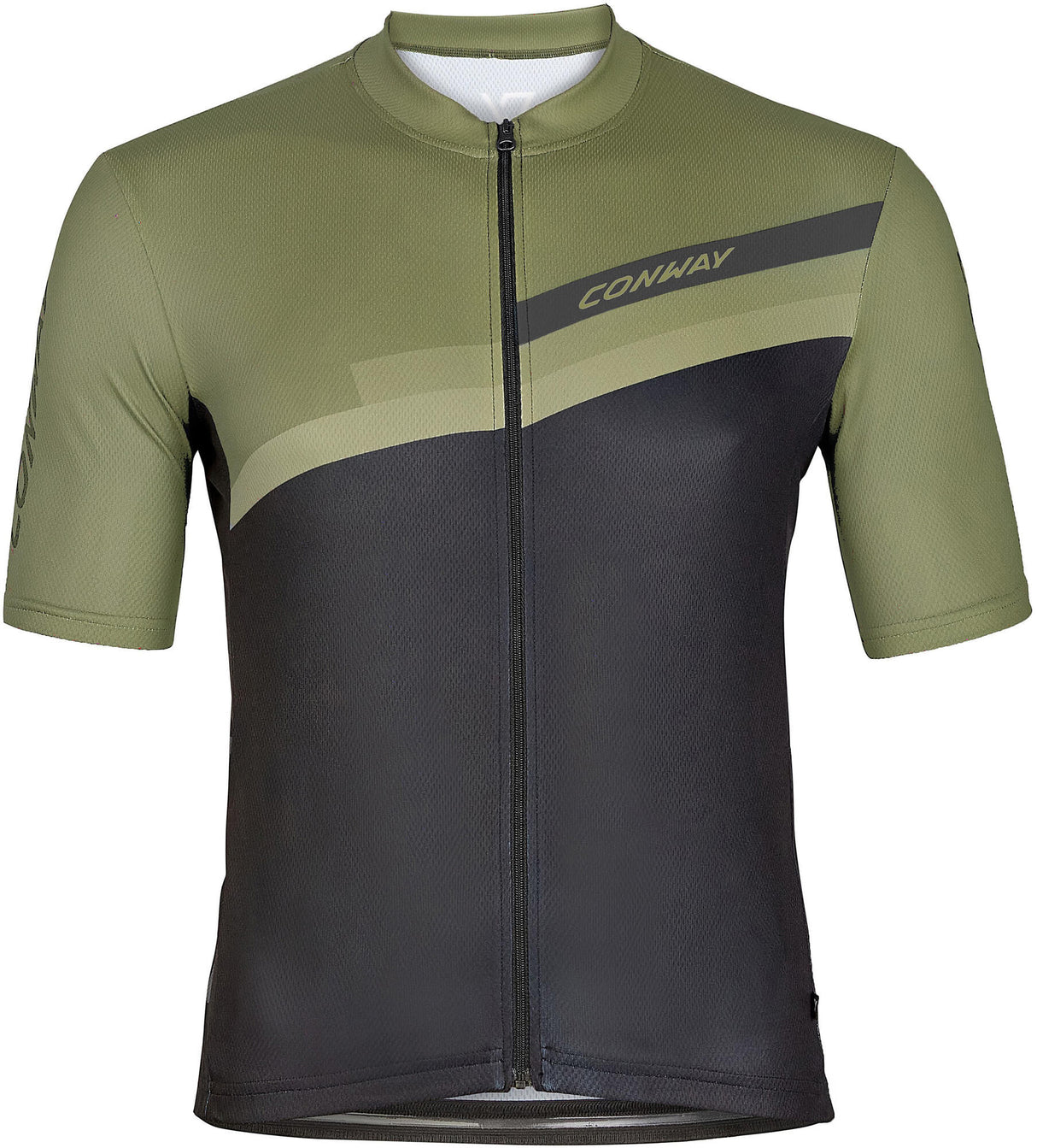 Conway Kurzarmshirt Active Jersey Full Zip SS Jersey Act.Full Zip SS S Moss Black