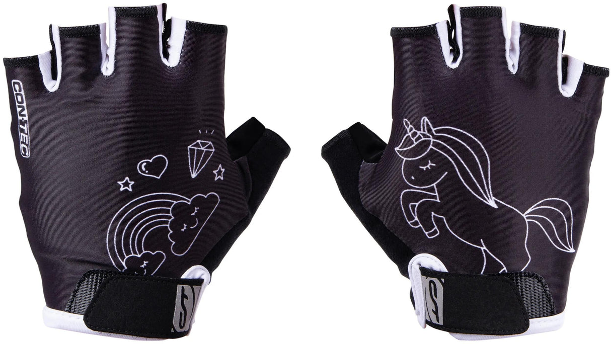 Contec Kinderhandschuh Einhorn ct Handschuh Einhorn schwarz weiß - S