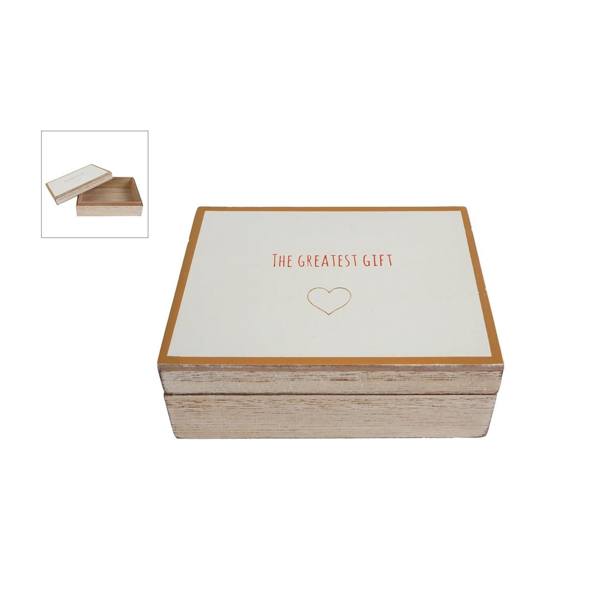 Opbergdoosje the greatest gift 12x9x4cm
