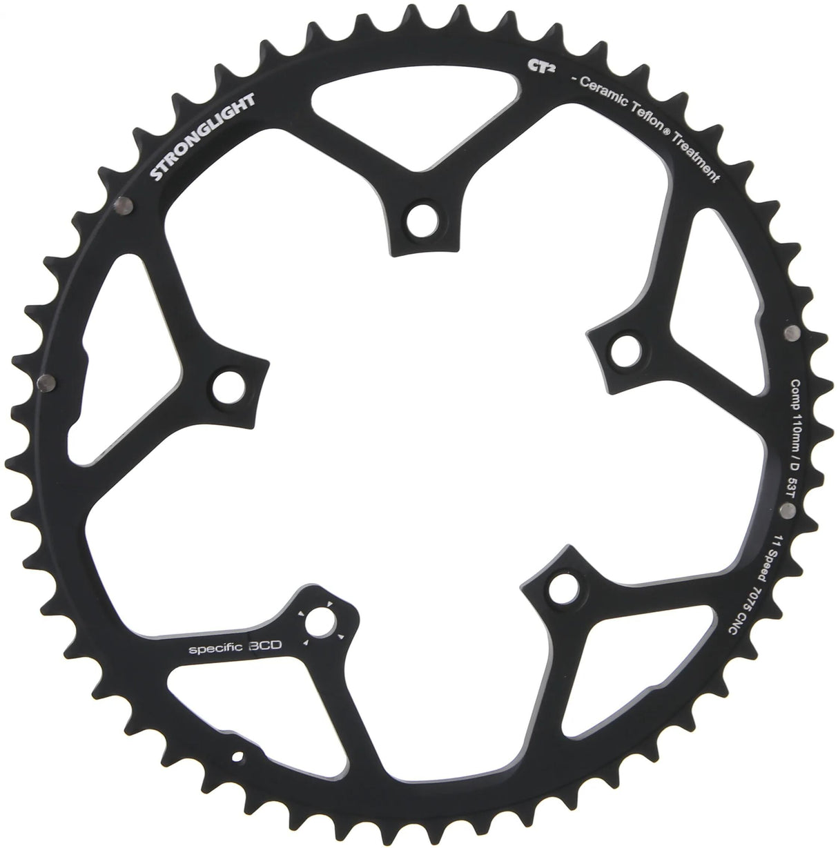 Stronglight Kettenblatt CT2 Kettenblatt Strongl.CT2 53t out.cer.teflon beschichtet.