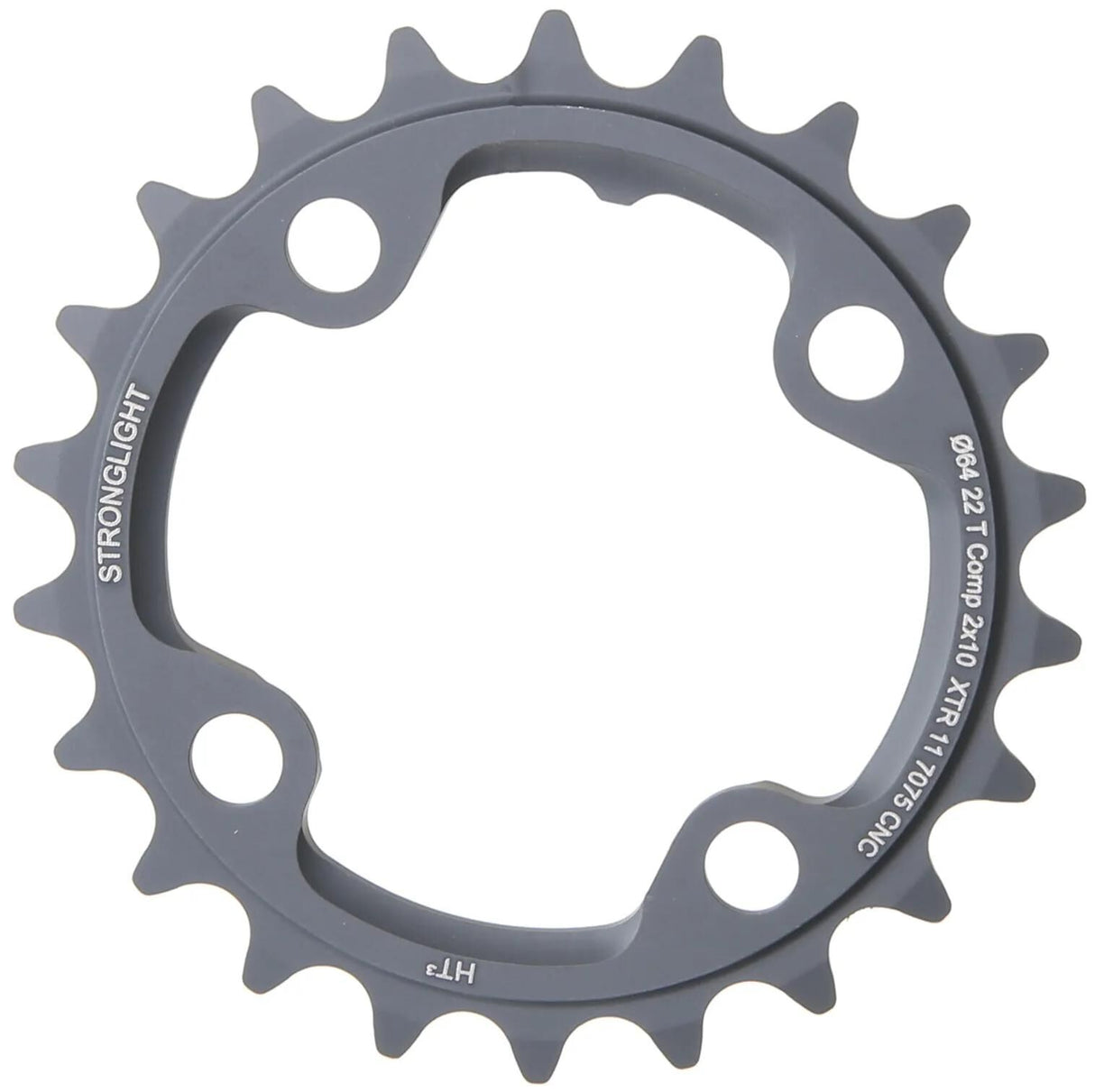 Stronglight MTB Kettenblatt HT3 mod. 17 Kettenblatt stark. ht3 22t inneres Alu schwarz