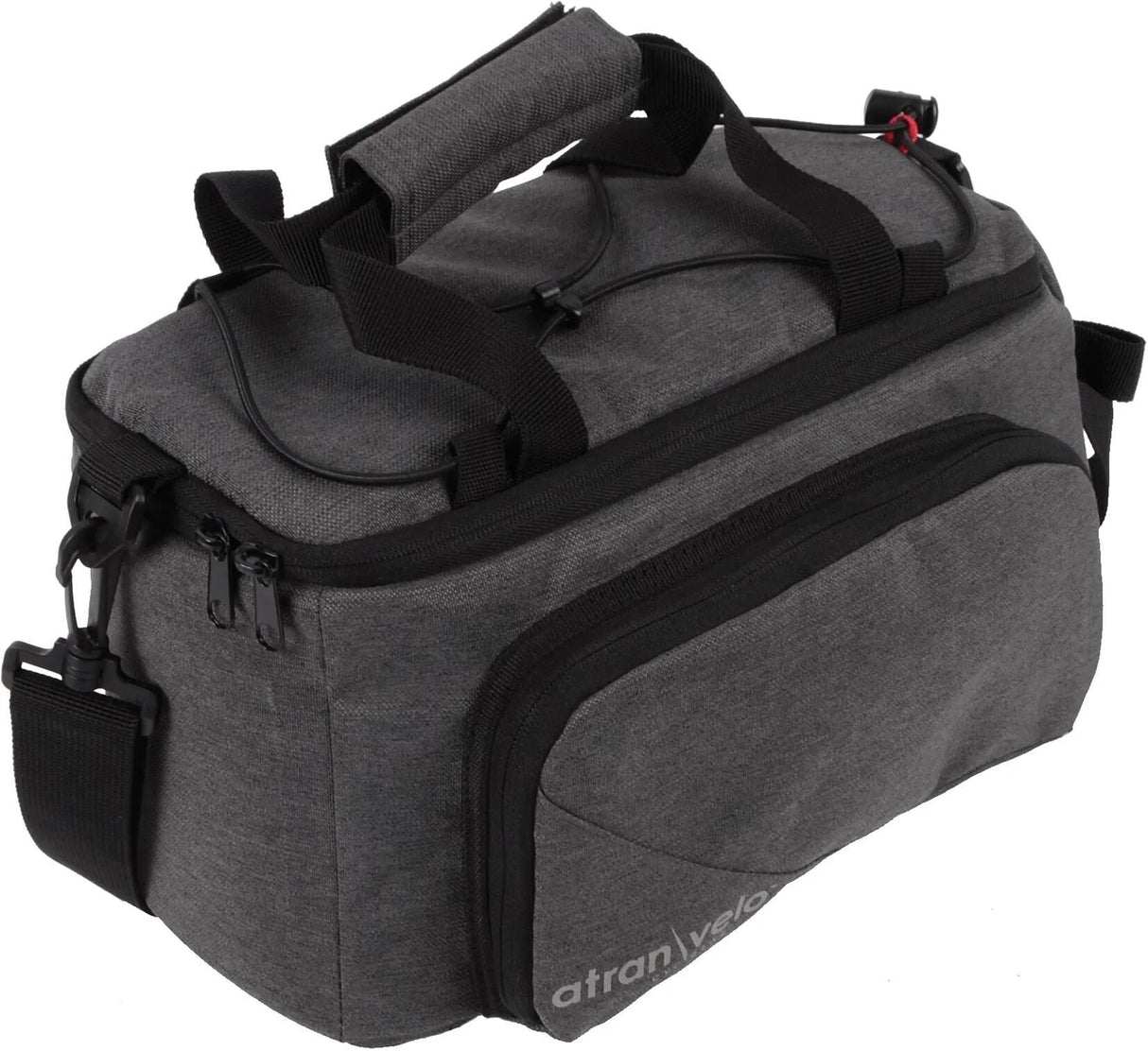 Atranvelo Gepäckträgertasche Zap Avs Kofferraumtasche at.Velo Zap Avs Grau Schwarz