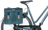 Basilikum-Eleganz Doppelfahrradbeutel, blau, recyceltes Haustier, Futtermittel, Wasserbehälterverschluss, Universal Bridge, 40-49l