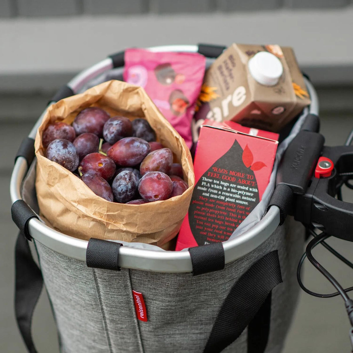 Klickfix Rixen Kaul Shopper Bag Bikebasket Shop.bag R K Bikebasket Twist Sliver
