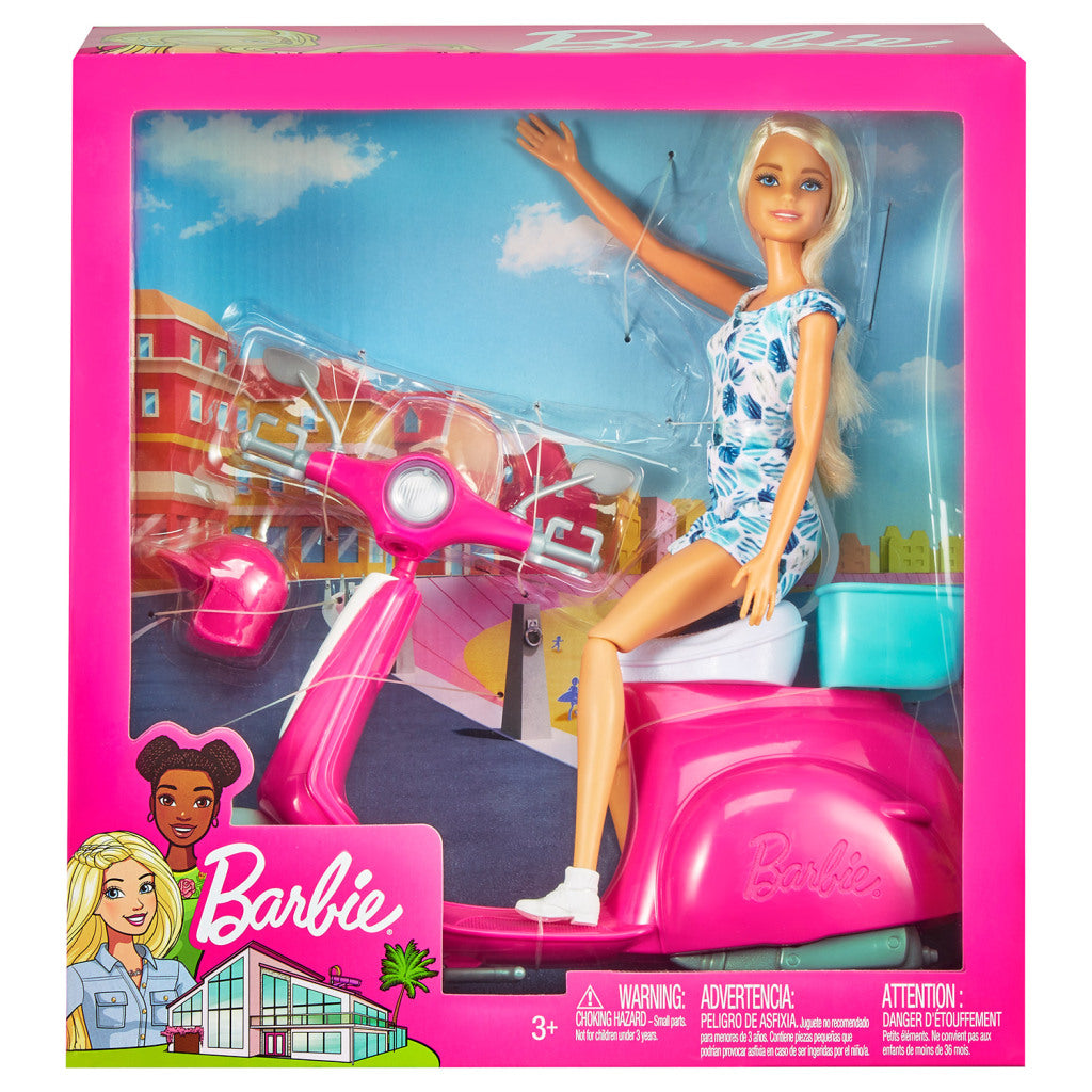 Lutka Barbie s skuterjem