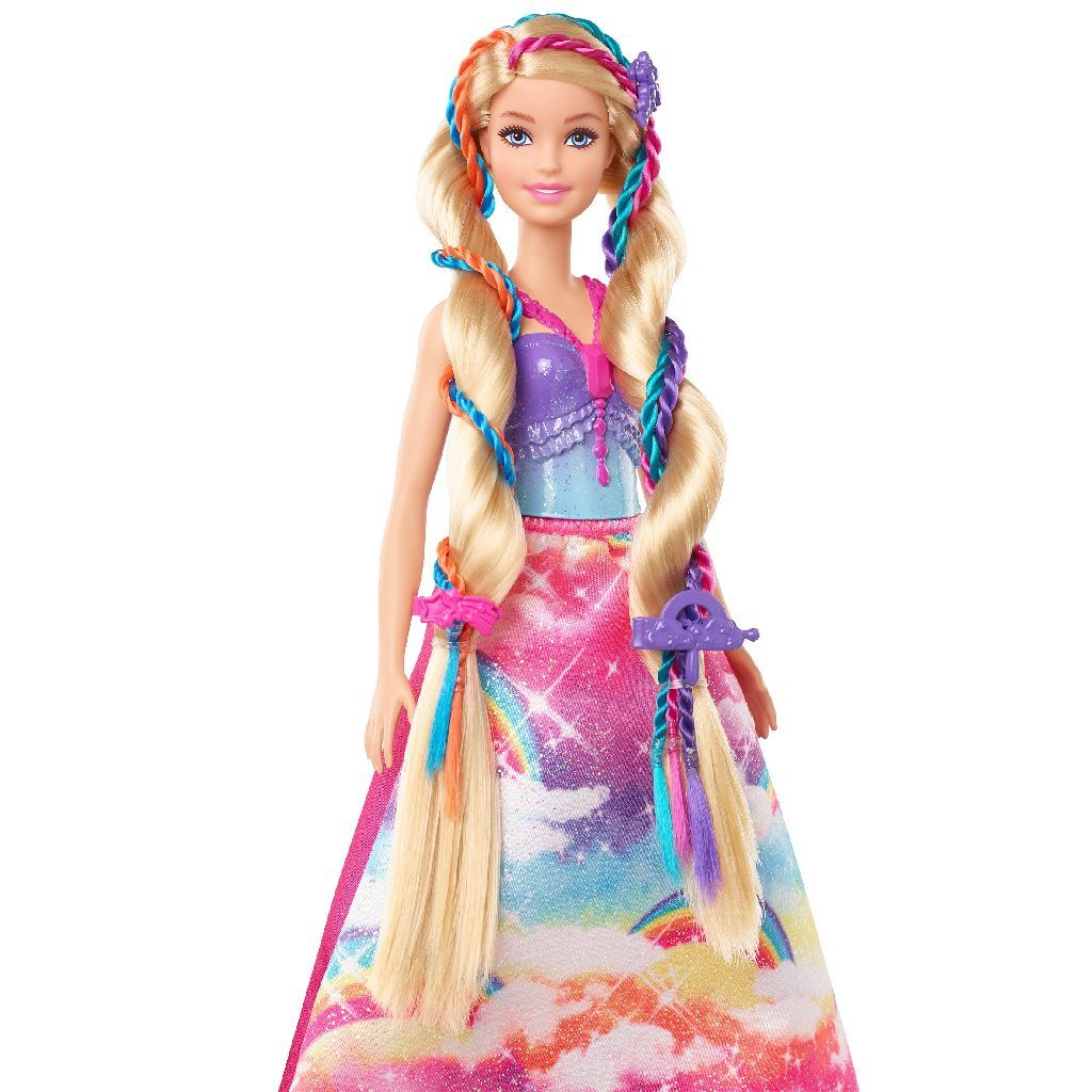 Barbie DreamTopia hårpleie dukke + tilbehør