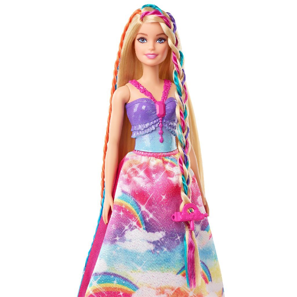 Barbie DreamTopia hårpleie dukke + tilbehør