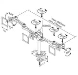 Neomounts fpma-d930d Dual LCD LED TFT Tischhalterung, 2x 10-30, 15 kg, 0-50 cm, 75x75, 100x