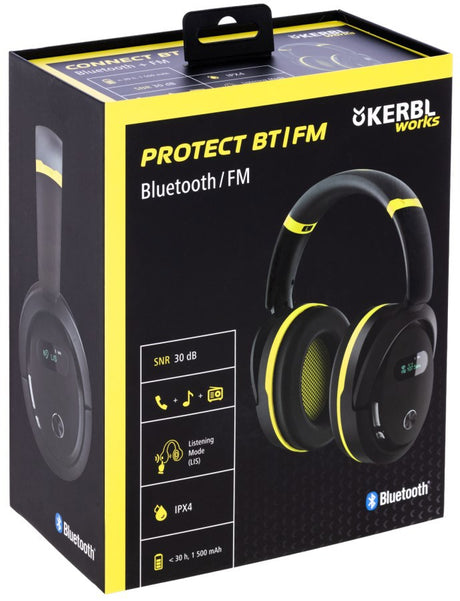Der Ohrenschützer von Kerbl schützt mit Funk und Bluetooth