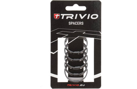 Trivio - Distanzstück 5mm 1 1 8 Aluminium schwarz - 5 Stück