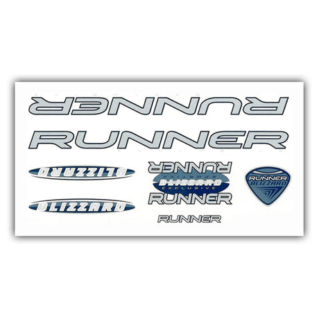 Fahrradrahmen Stickerset Runner Blizzard Blau