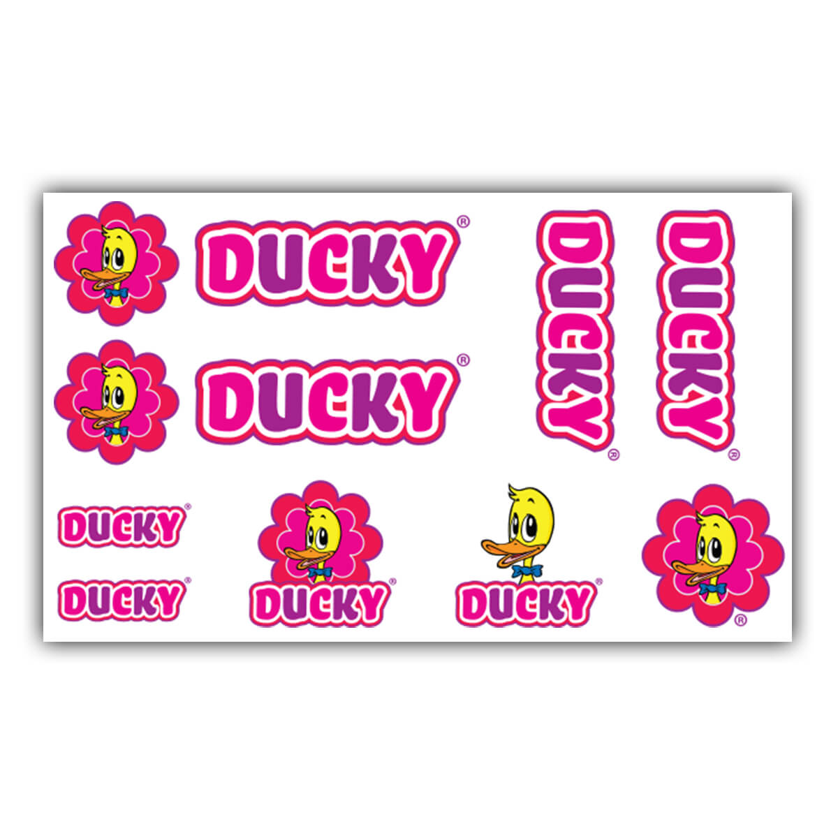 Fahrradrahmen Stickerset Ducky Pink
