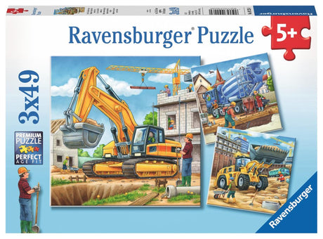 Ravensburger Puzzle große Baufahrzeuge – 3x49 Teile – Kinderpuzzle