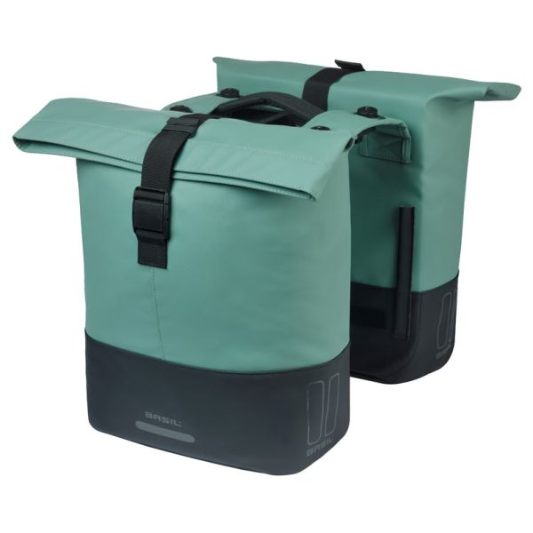 Basil Doppeltasche Cove Mik 2.0. Twin Bags Cove 28-32l Mik Green Black