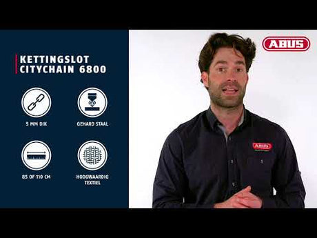 Abus CityChain 6800 85 Rot - Fahrradkettenschloss