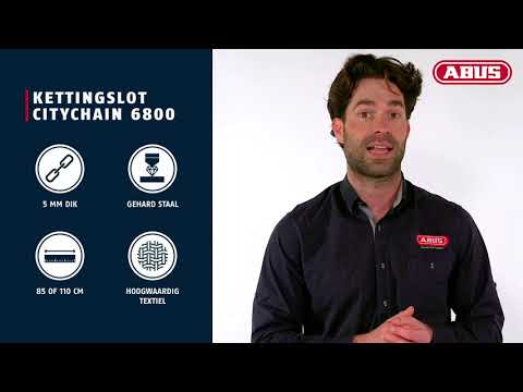 Abus CityChain 6800 85 Rot - Fahrradkettenschloss