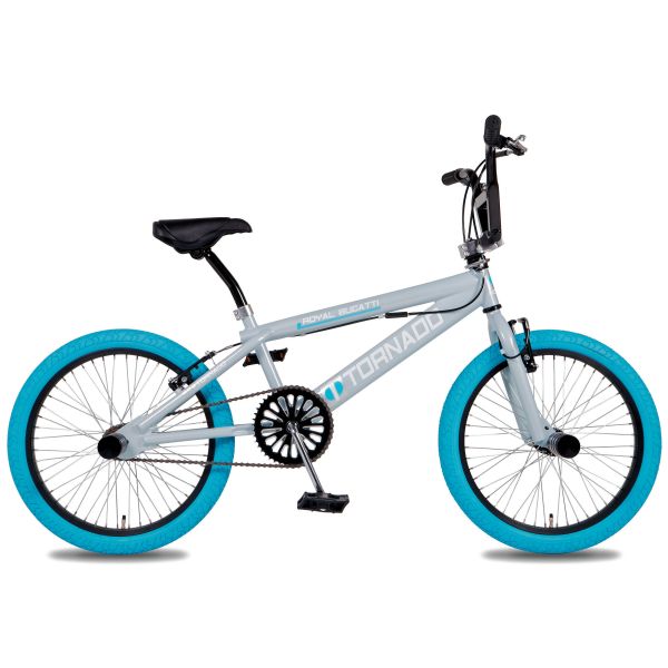 Royal 20 BMX Freestyle Bugatti - hellblau grau mit blauen Reifen