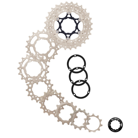 Sonnenrasse Kassette 10 Geschwindigkeit 11-28T. CSRS0 Silver Alu Spider