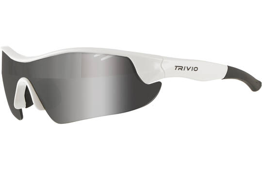Trivio – Fahrradbrille Vento Nova, weiße Linse, schwarzer Spiegel